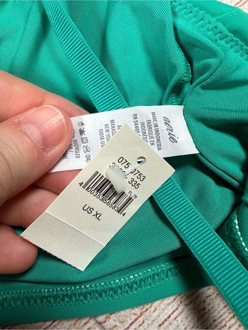 NWT aerie Emerald Green Scoop Bikini Set